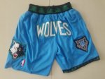 NBA Minnesota Timberwolves Just don shorts 2003-04 bleu